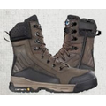 Men's 8" Dark Brown Waterproof Work Boot w/ Medial Side YKK  Zipper - Composite Toe